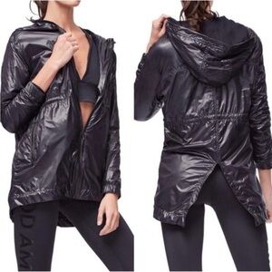 Good American Shiny Black Utility Jacket